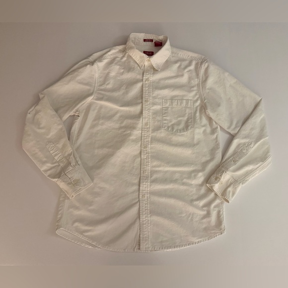 Izod Other - IZOD Men’s Slim Fit Collared Long Sleeve Button Dress Shirt White Size M